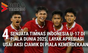 Empat pemain Timnas Indonesia U-17 merayakan kemenangan di Piala Kemerdekaan 2025, menjadi senjata utama jelang Piala Dunia U-17 2025.